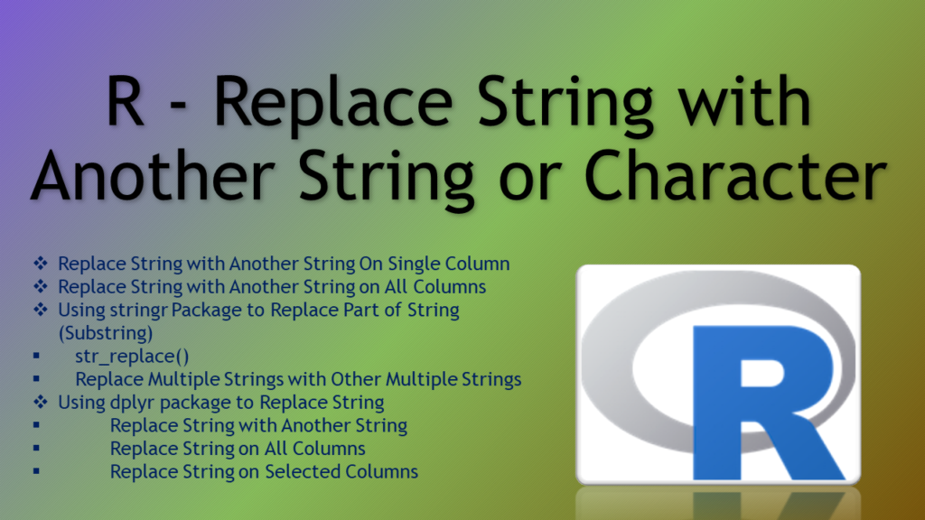 r replace string with string