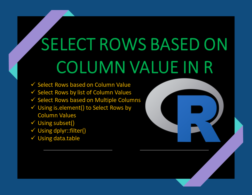 r select rows column