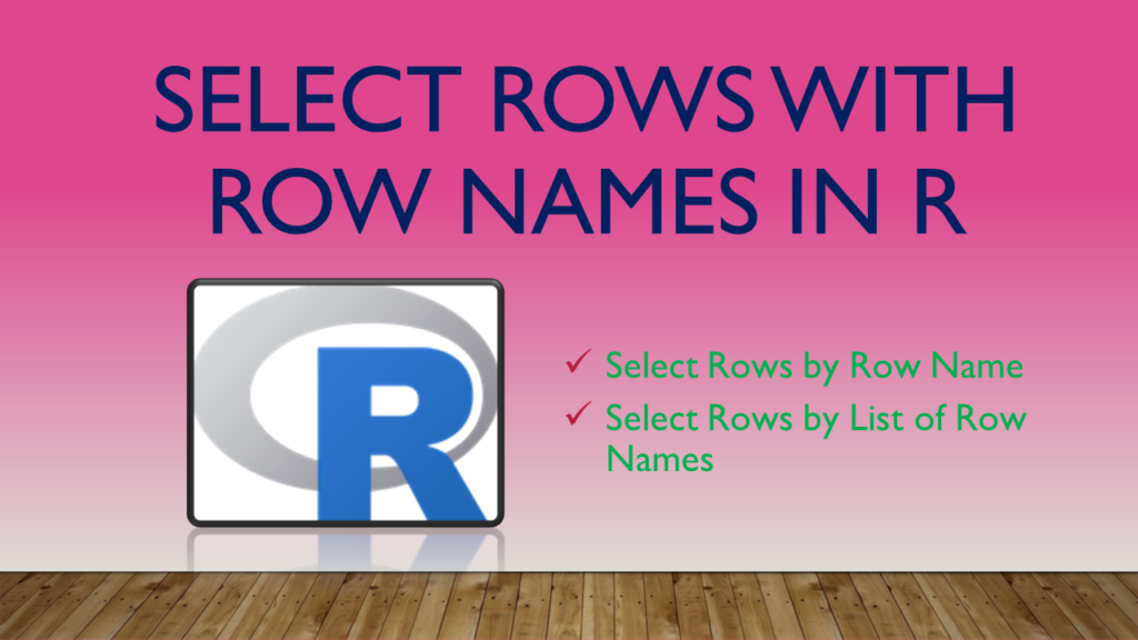 r select row names