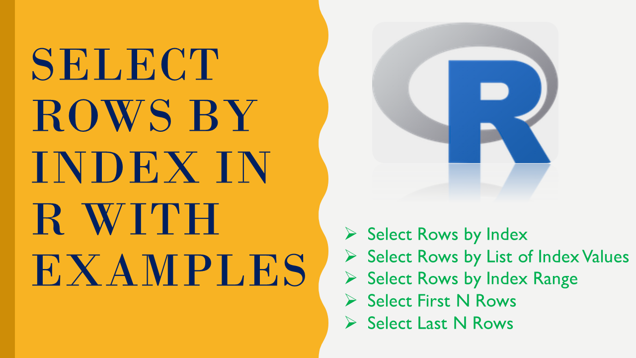 r select rows index