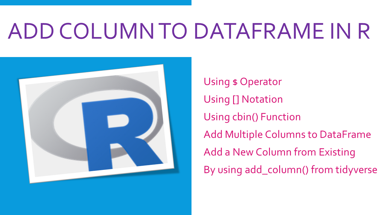 Add Column To Dataframe In R Spark By