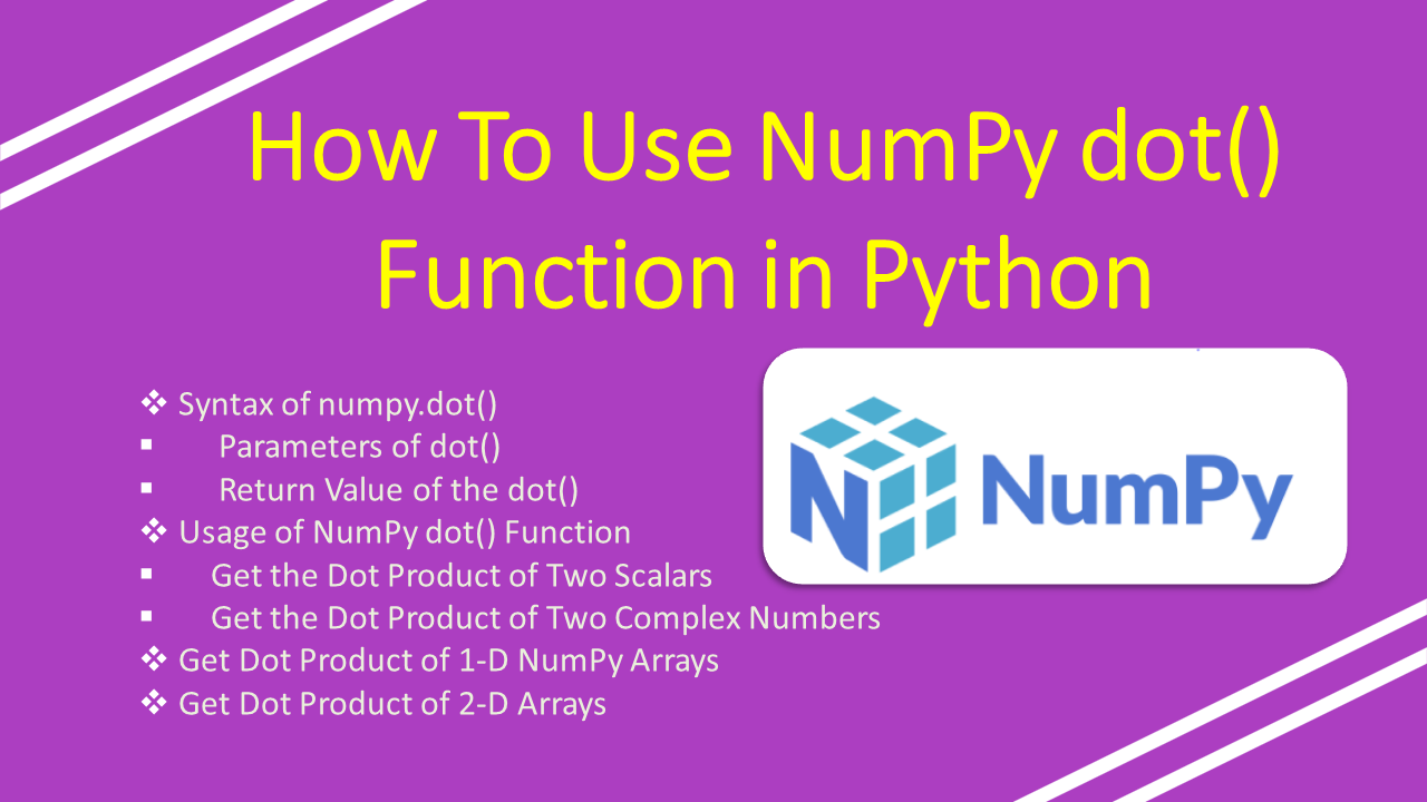 How To Use Numpy Dot Function In Python Spark By Examples