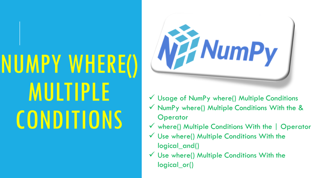 numpy where multiple conditions