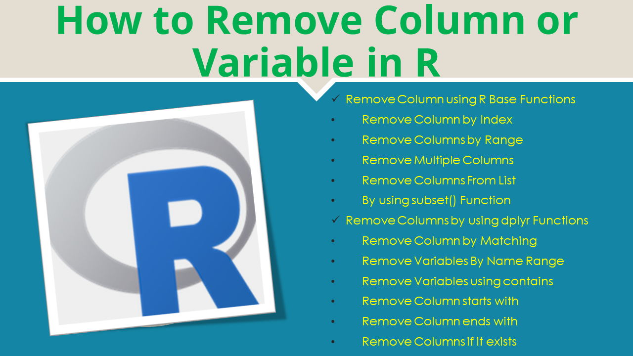 You are currently viewing How to Remove Column in R?