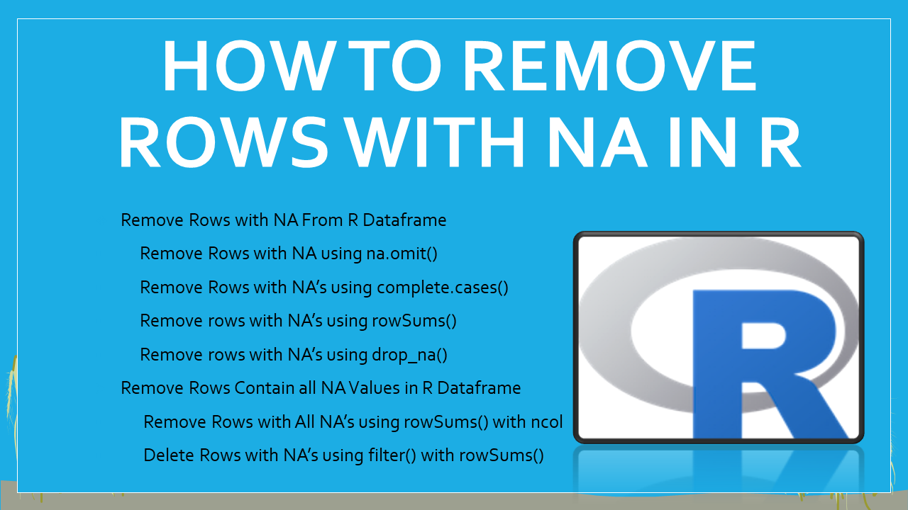 How to Remove Rows with NA in R Spark By Examples