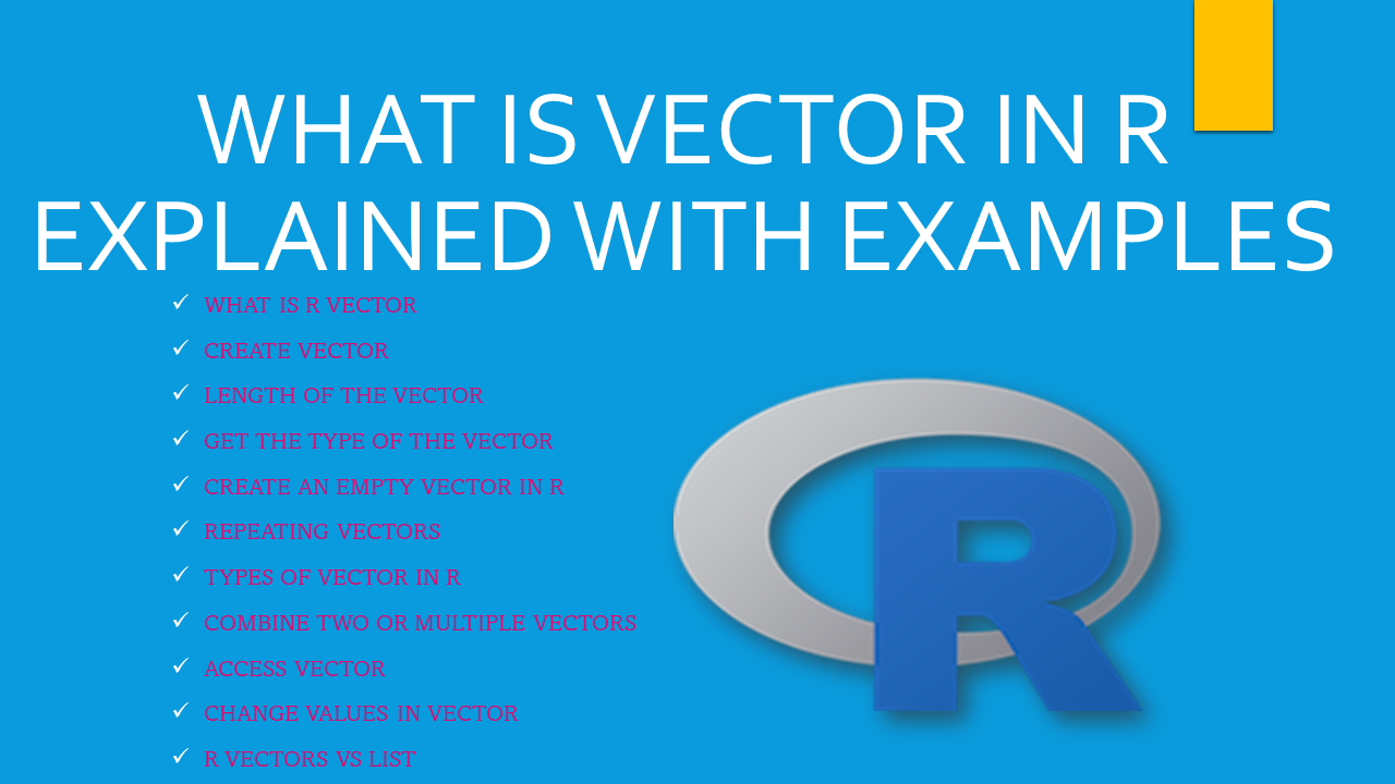 You are currently viewing R Vector Explained with Examples