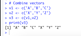 r concatenate vectors