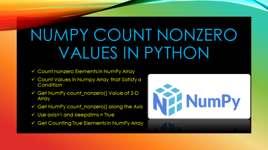 numpy count nonzero