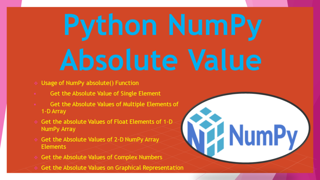 numpy absolute value
