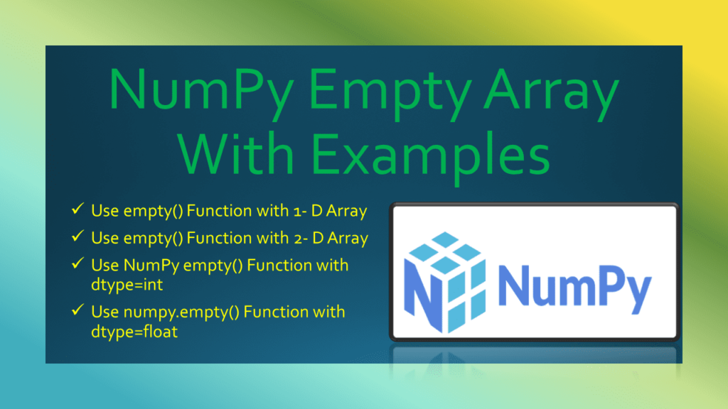 numpy empty array