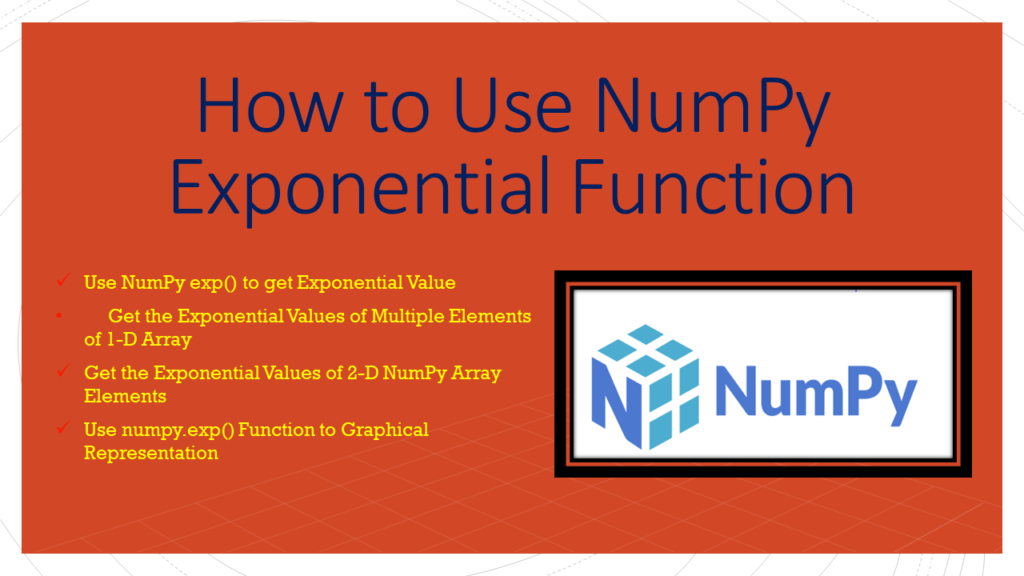 numpy exponential function