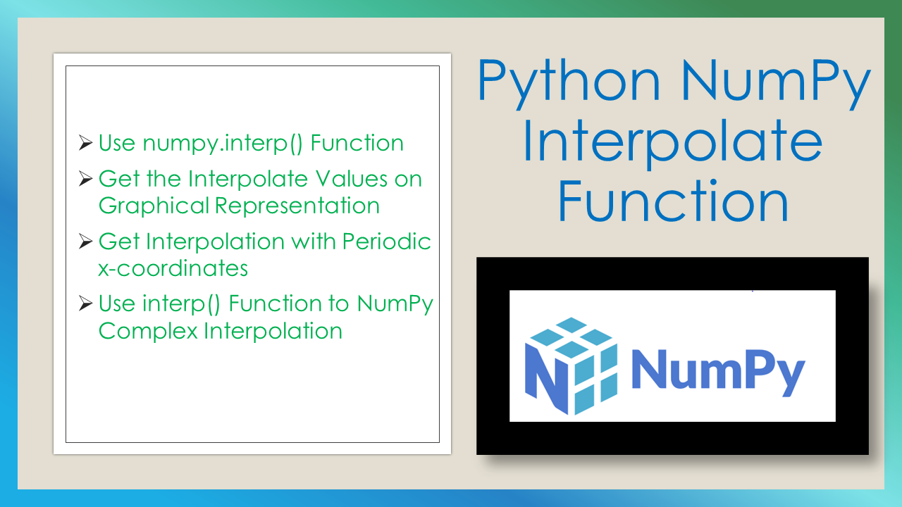 Read more about the article Python NumPy Interpolate Function