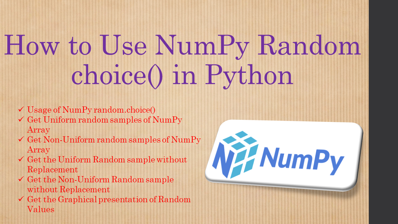 Read more about the article How to Use NumPy Random choice() in Python?