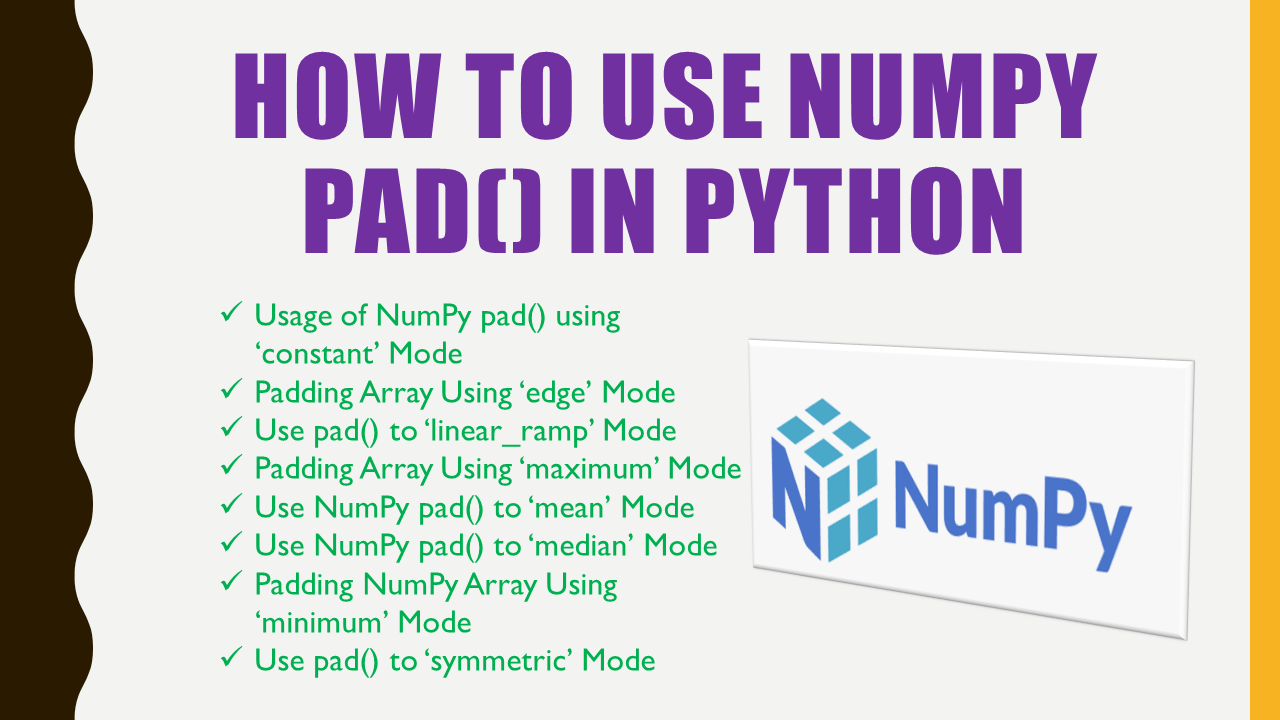 Read more about the article How to Use NumPy pad() in Python