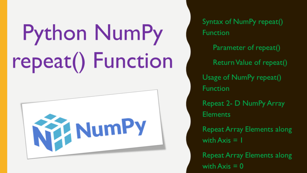 NumPy repeat
