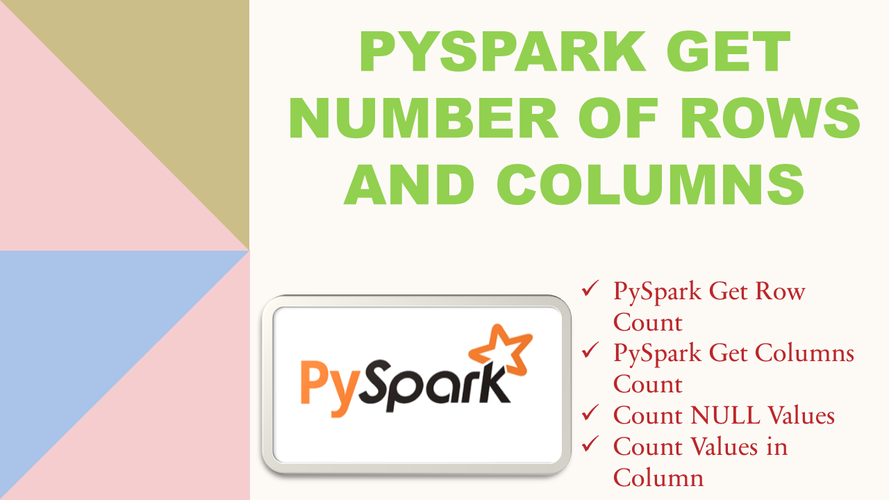 Premature Cellar Beforehand PySpark Get Number of Rows and Columns - Spark By {Examples}
