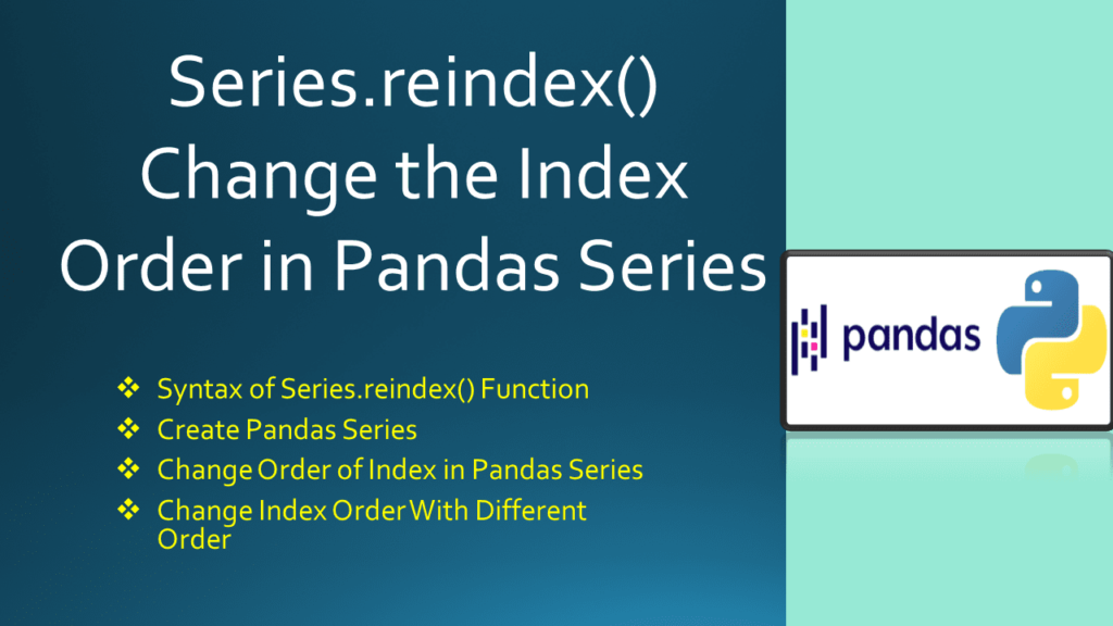 pandas series index order