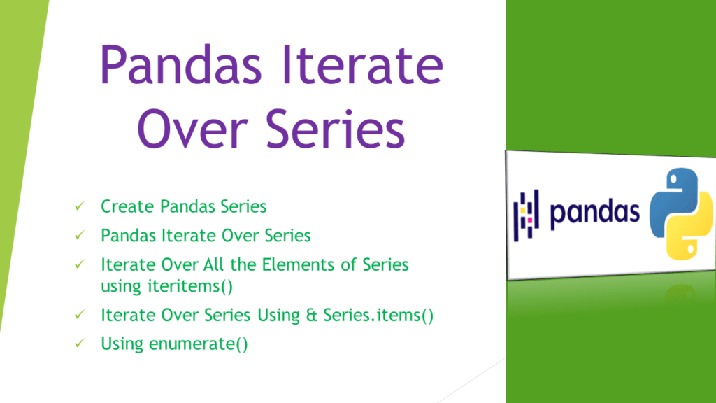 pandas iterate over series