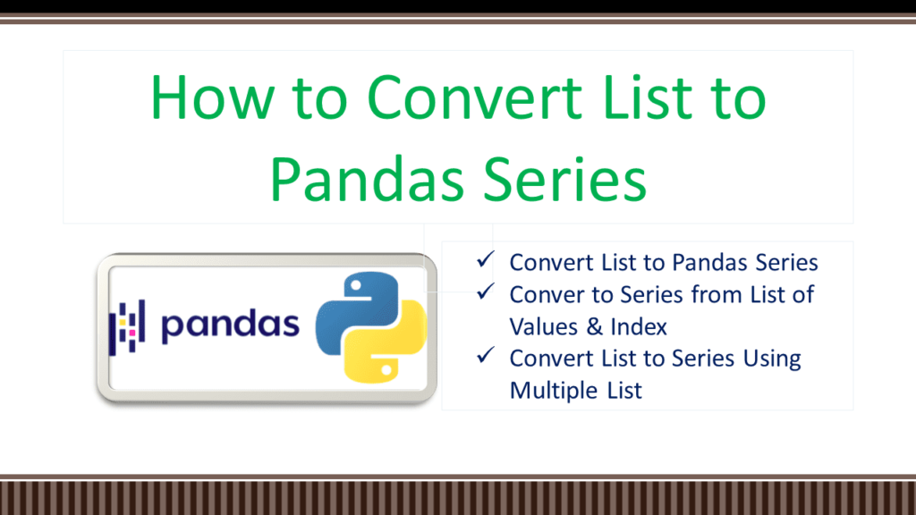 pandas series convert list