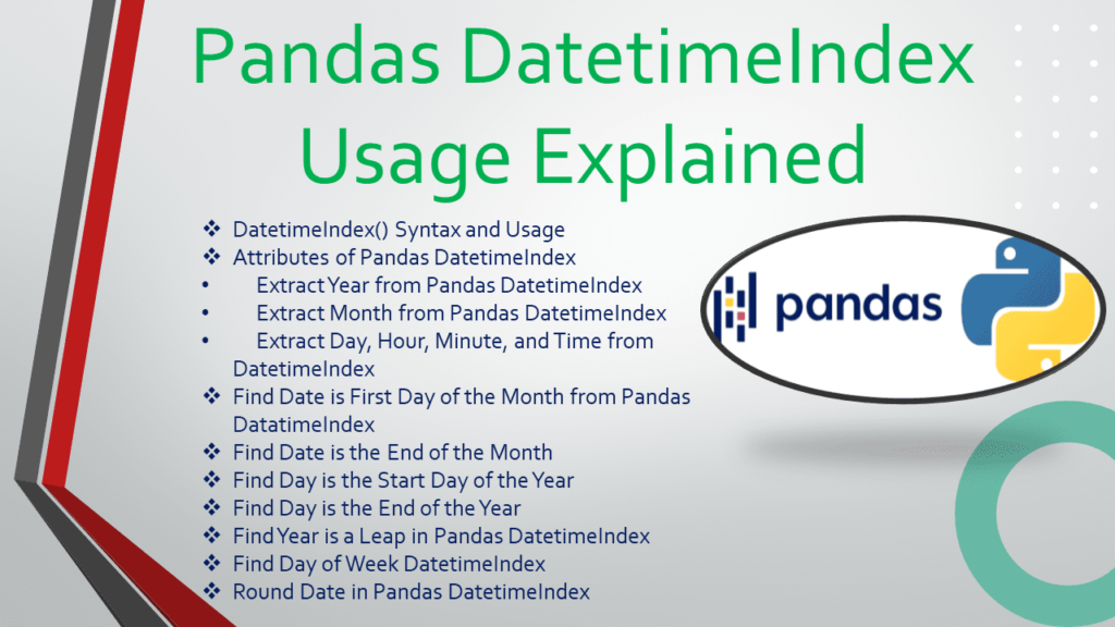 pandas datetimeindex