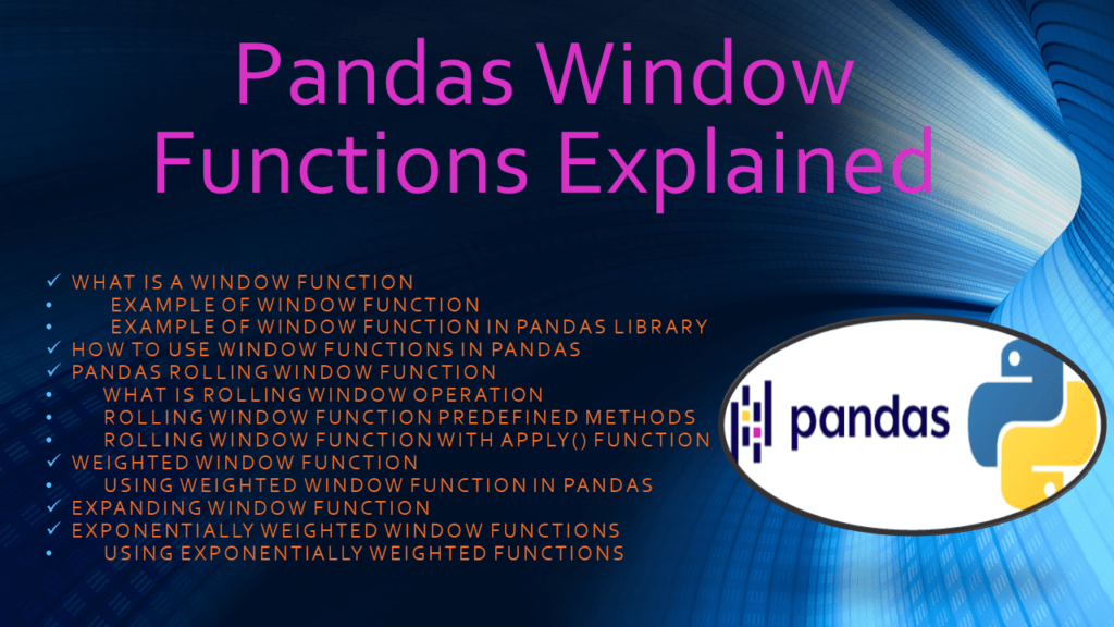 window functions pandas