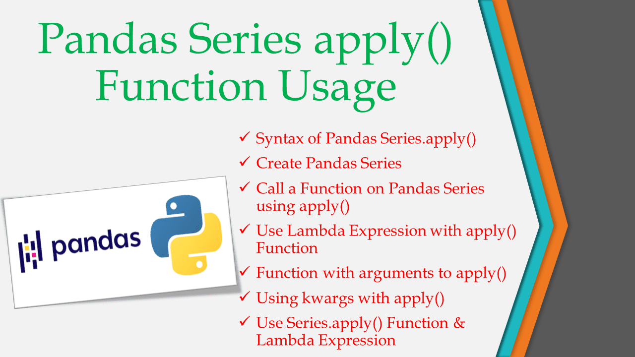 You are currently viewing Pandas Series apply() Function Usage