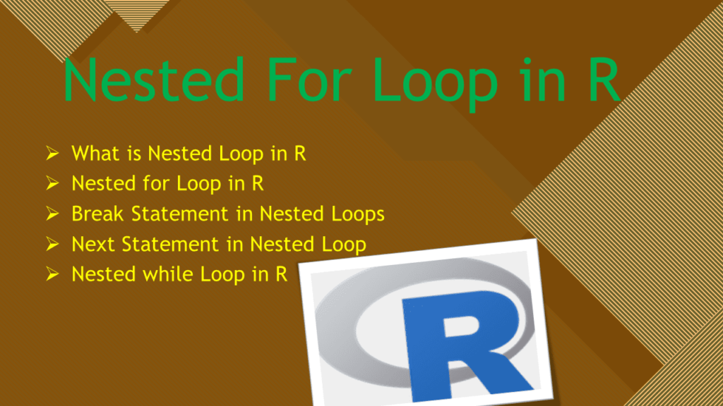 r nested for loop