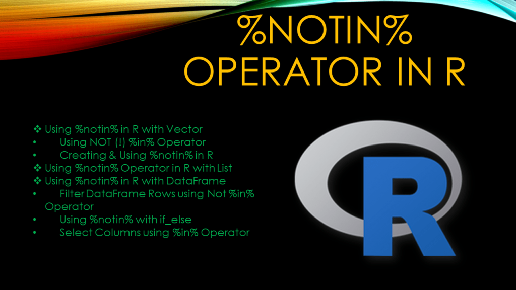 Operator in R