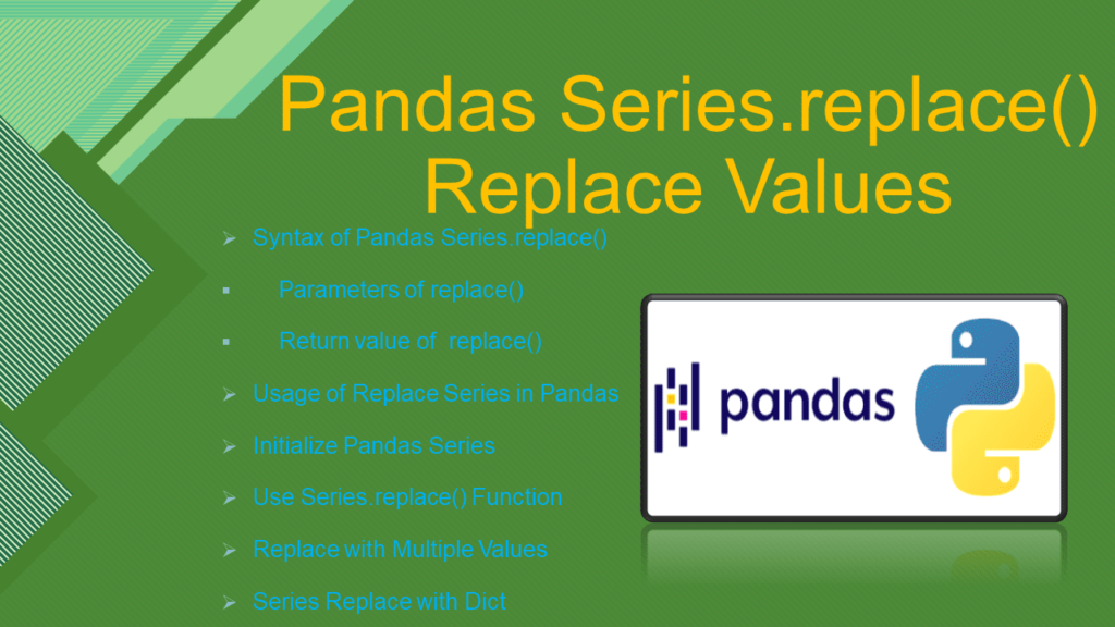 pandas series replace