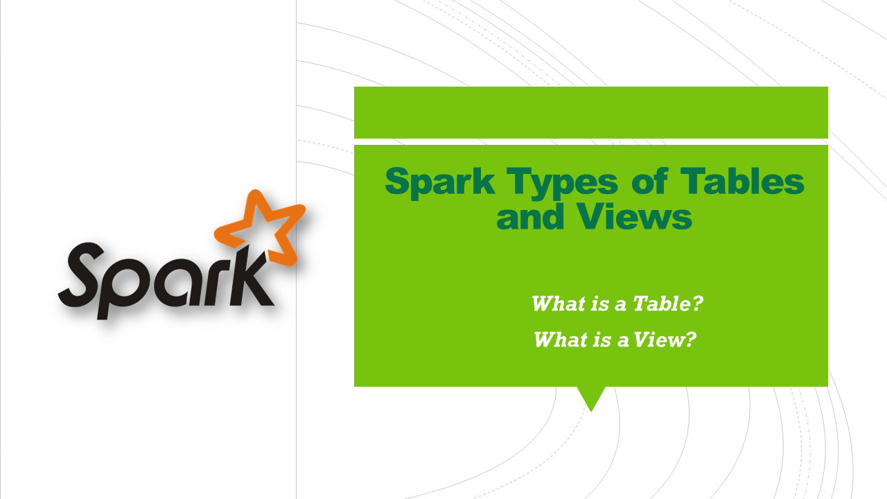 Read more about the article Spark Types of Tables and Views