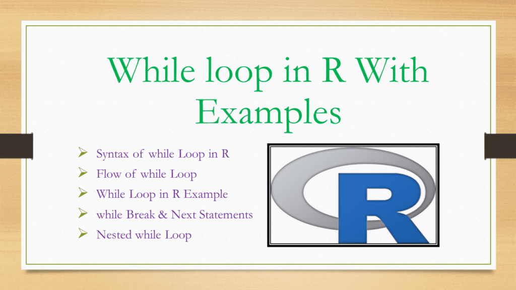 while in r