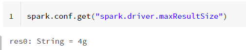spark driver maxResultSize