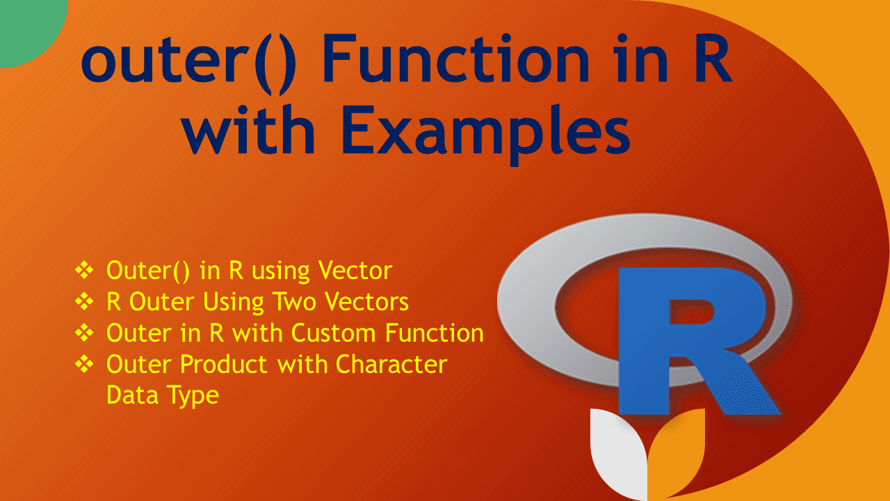 You are currently viewing outer() Function in R with Examples