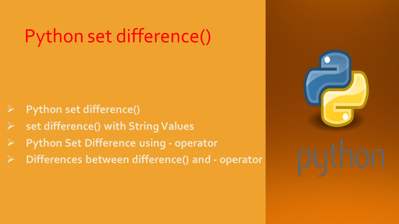 Read more about the article Python set difference()
