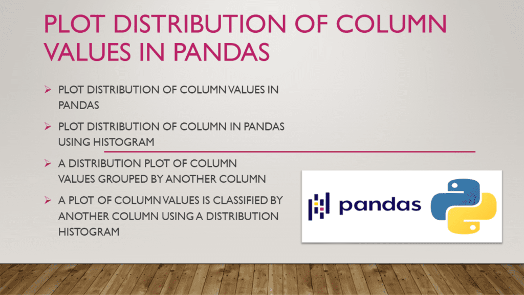 Pandas plot distribution