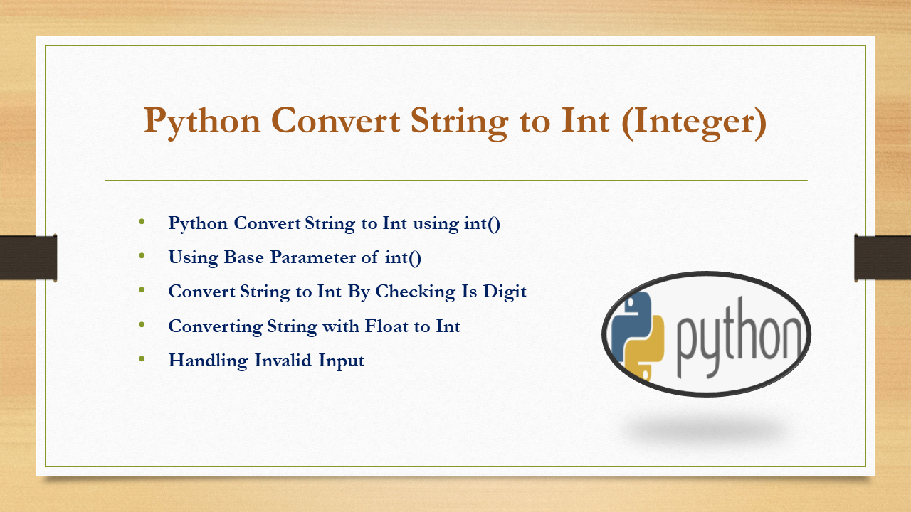 Python Convert String To Int (Integer) - Spark By {Examples}