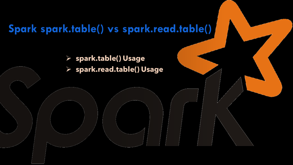 Spark spark.table() vs spark.read