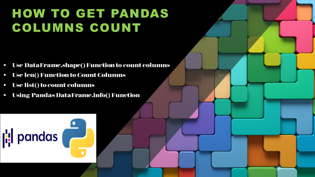 pandas count columns