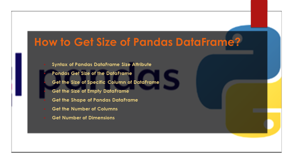 pandas dataframe size