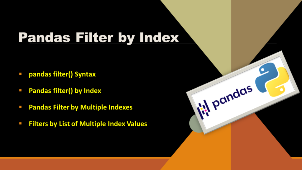 pandas filter index