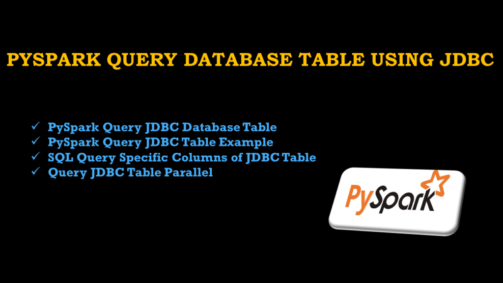 pyspark query jdbc table