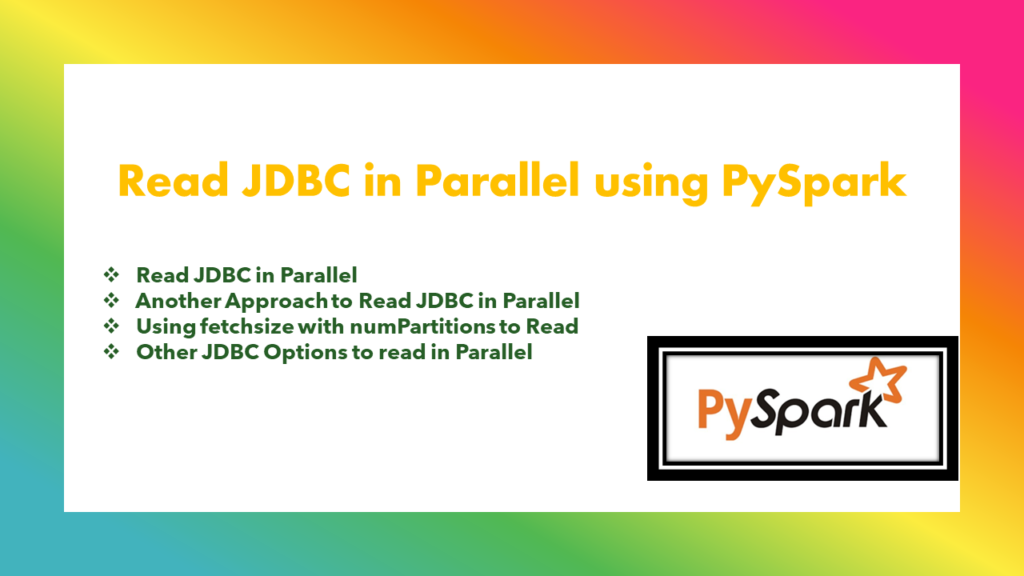 pyspark read jdbc parallel