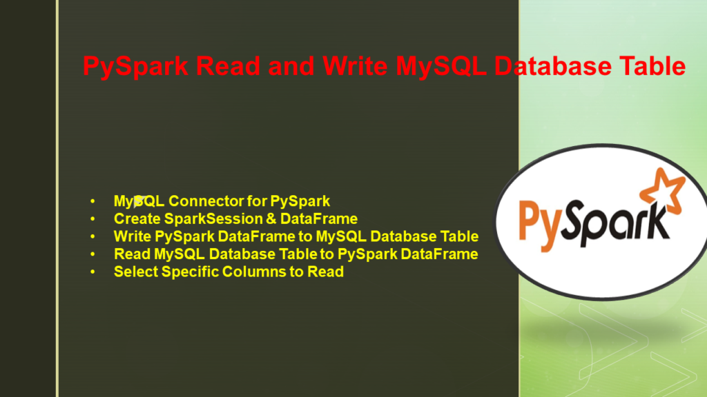 pyspark read mysql table
