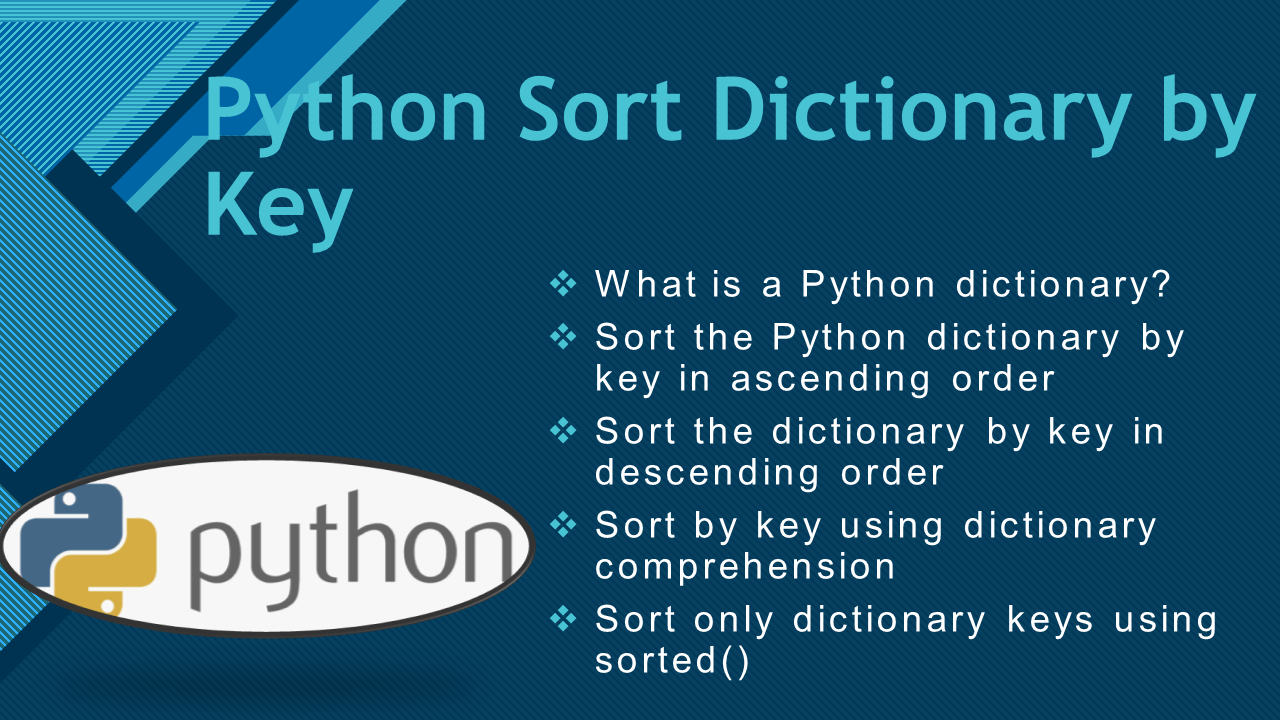 Dictionary Python Keys Sort