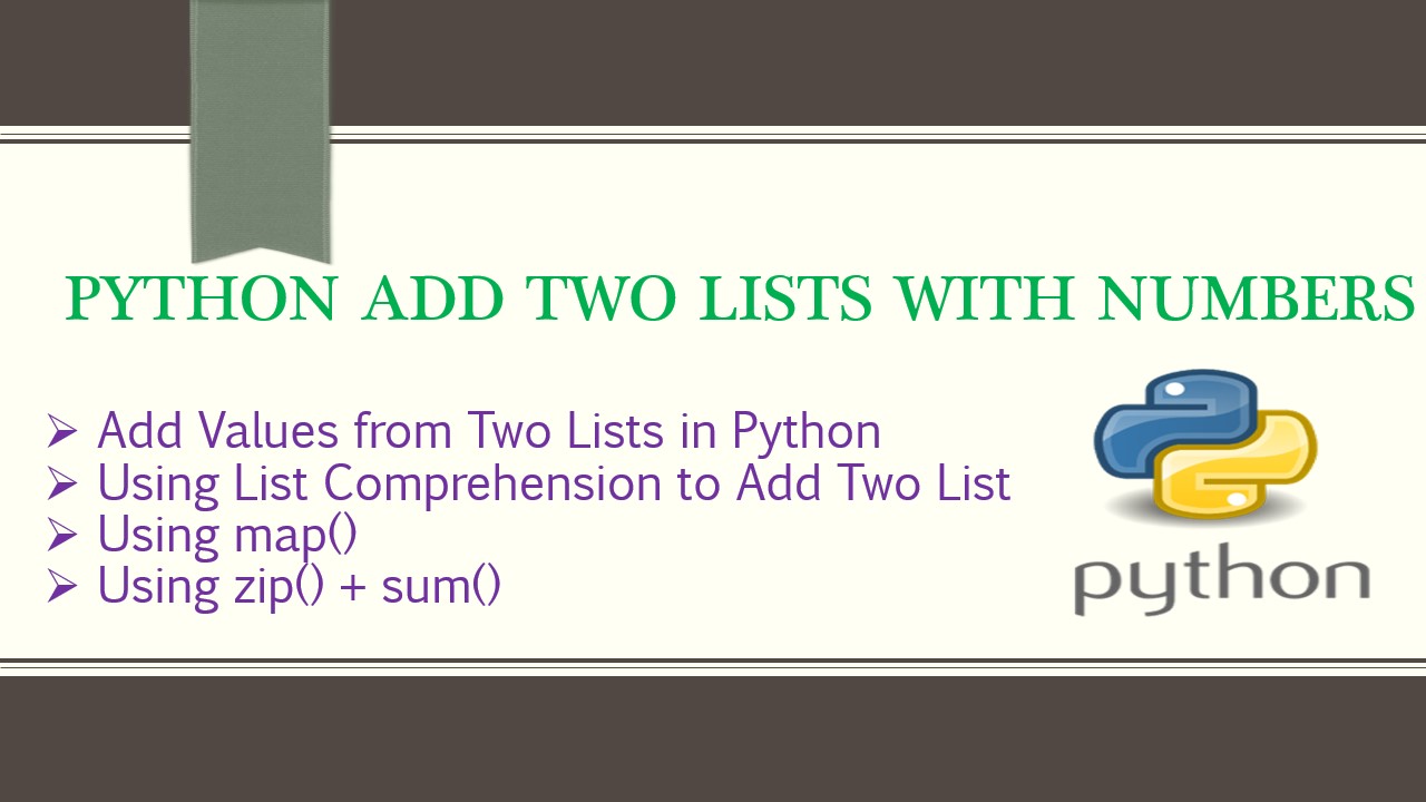 You are currently viewing Python Add Two Lists By Index Wise