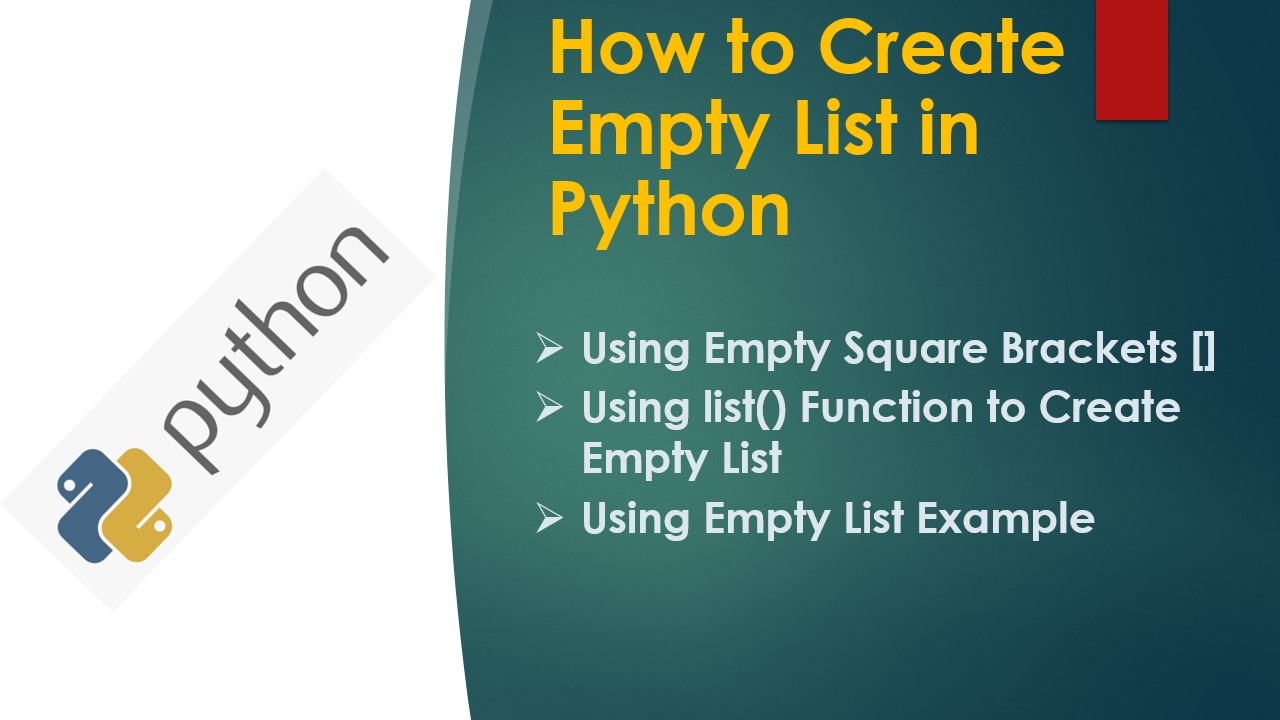 Read more about the article How to Create Empty List in Python