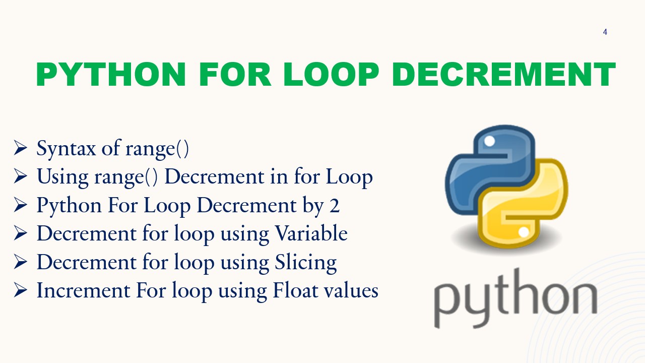 Read more about the article Perform For Loop Decrement in Python