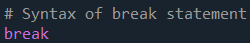 Python For Loop Break