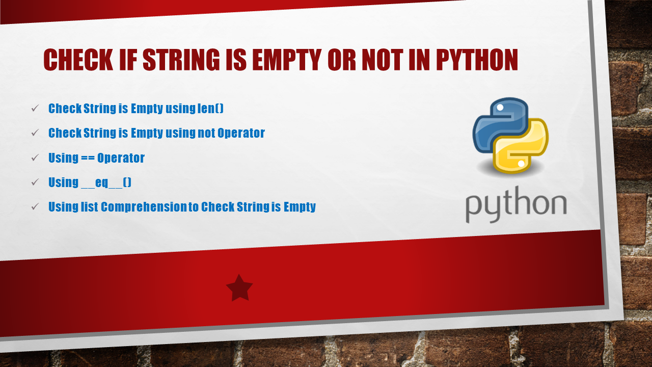 Check If String Is Empty Or Not In Python - Spark By {Examples}