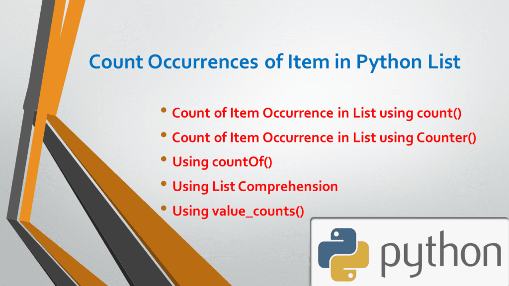 python count occurrence list